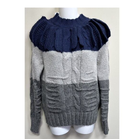 Unbranded Sweater Pullover Colorblock Made in France 38 S M Designer like Chanel - Picture 2 of 8